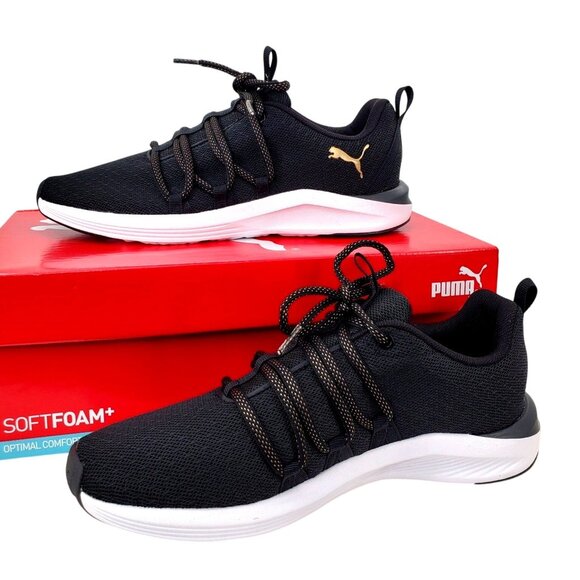 Puma 6 Sneakers Active Prowl Knit Woman Lace-up Athletic Gym Shoes Activewear - Picture 7 of 13